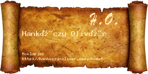 Hankóczy Olivér névjegykártya